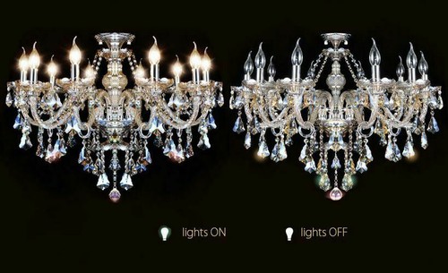 Crystal Pendant Chandelier Living Room Home Light Indoor Elegant Lamp Fixture - Picture 8 of 12