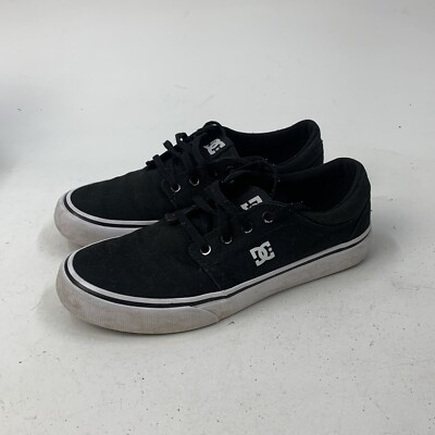 DC Trase TX Canvas Low Skate Trainers Athletic Sports Men Shoes Black Size 6
