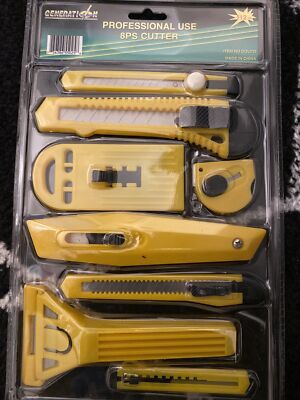 8 Piece Box Cutter Tool Set Professional Use Multi Purpose Knife Set