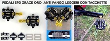 PEDALI SPD ZRACE ORO ANTI FANGO LEGGERI CON TACCHETTE
