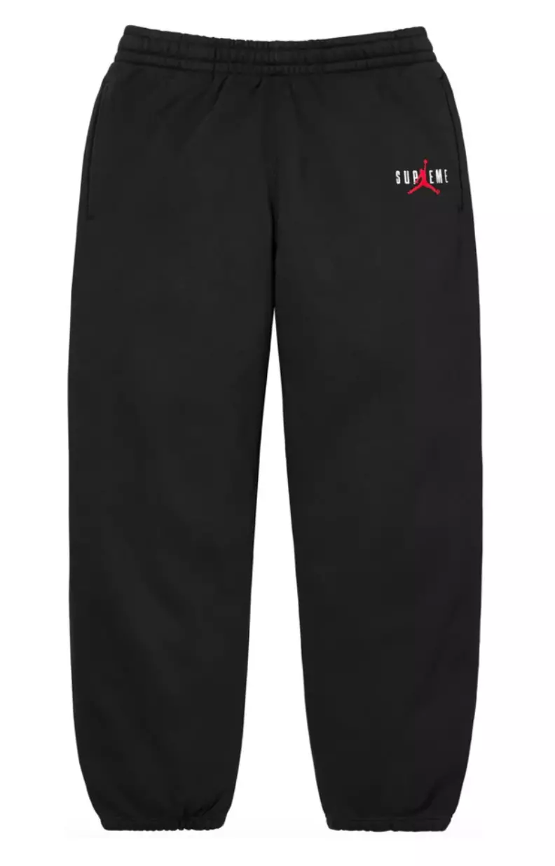 SUPREME X NIKE AIR JORDAN JUMPMAN LOGO PANTALON DE SURVÊTEMENT NOIR TAILLE XXL HF0838 010