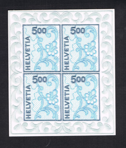 Schweiz 2000 Kleinbogen 1726 Stickerei schon Postfrisch - Afbeelding 1 van 1