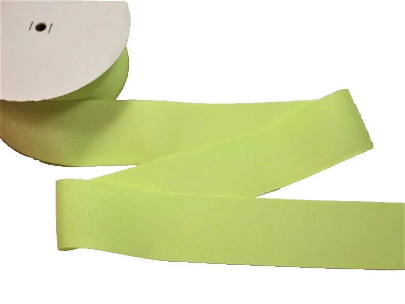 Wide Light Lime Green Grosgrain Ribbon 2 1/4" wide x 10 yards Schiff Limelite B8 - Image 2 of 4
