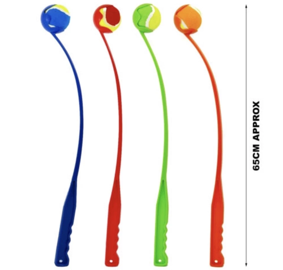 2 x 65CM DOG BALL LAUNCHER THROWER PET TRAINING FETCH RETRIEVE CHUCKER LARGE - Image 2 of 2