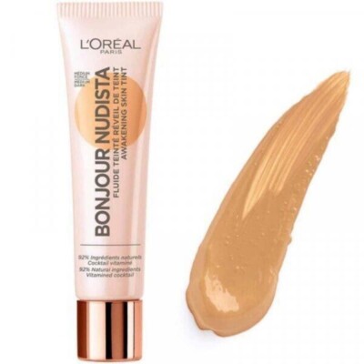 3 x LOreal Bonjour Nudista BB Cream Fluid Tint Wake Foundation Medium Dark 30 ml