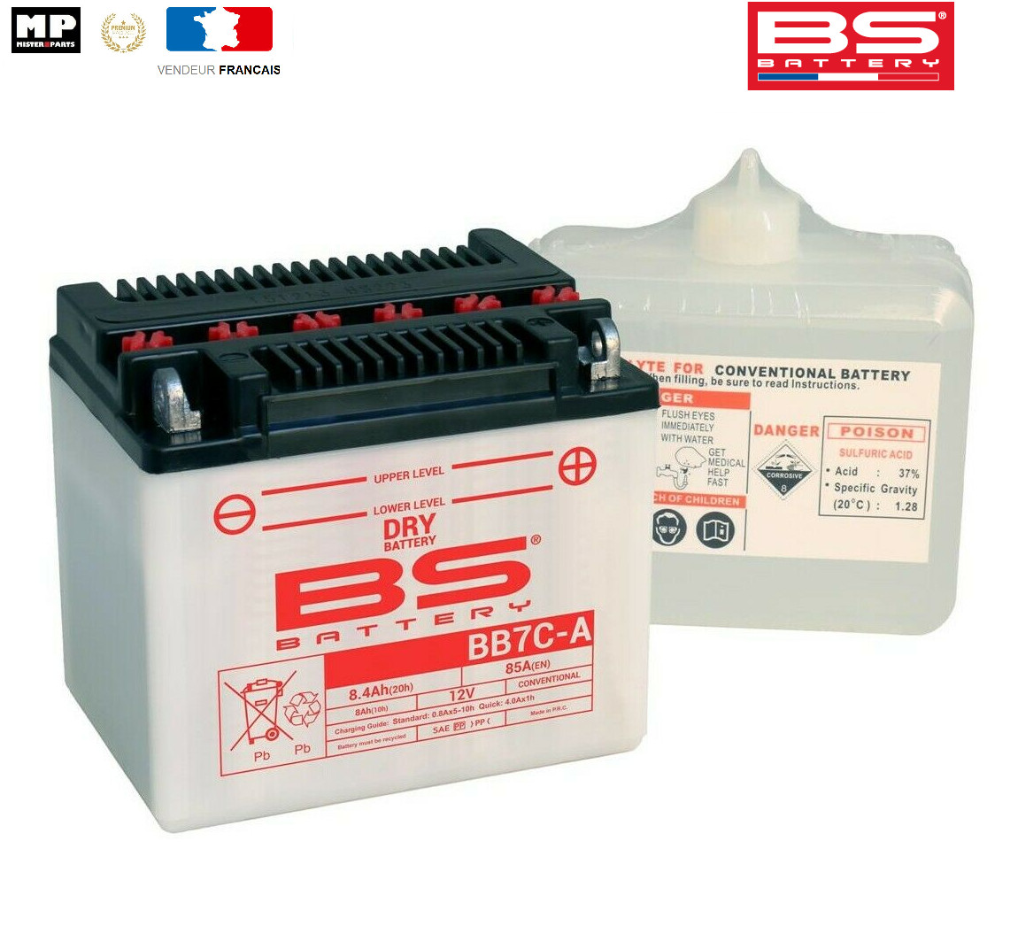 Batterie moto YB7C-A BS-Battery 12V : fini les pannes sur votre Derbi 125