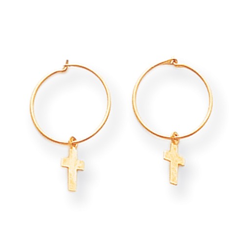 Orecchini Cerchio Infinito Placcati Oro 14K - 2x50mm J155
