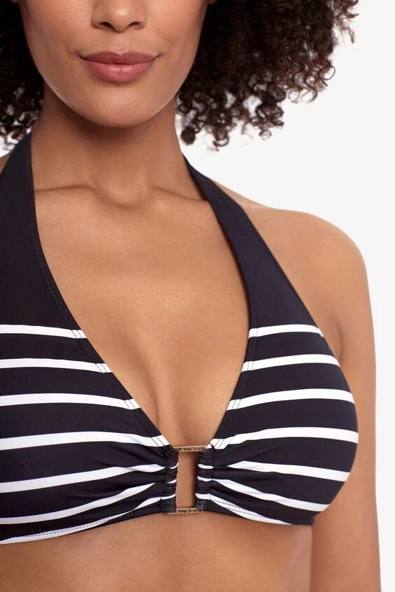 NEW! Ralph Lauren Women's 16 Striped Ring-Front Bikini Top & Bottom NWT $180 - Image 4 of 4