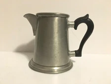 Vintage STIEFF Pewter Creamer  Ebonized Bubinga Handle 3 1/2" S