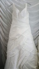 Mori Lee Ivory Wedding Gown Candlelight Beaded Bodice Corset Back A-Line GUC
