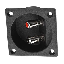 Round Speaker Box Terminal Subwoofer Box Terminal Cup Silver Push Spring Loaded