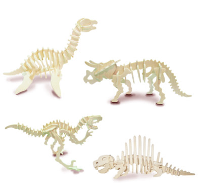 Quay Kit Di Costruzione In Legno FSC - Triceratops Da Montare, Modellino 3D Per Bambini - 3