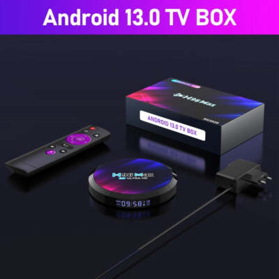 H96 Max 8K Ultra HD Smart TV Box Android 13.0 Fernbedienung 4GB+64GB (EU-Stecker)