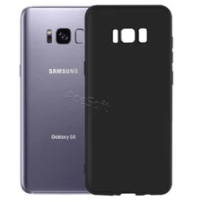 For Samsung Galaxy S8 SM-G950U SmartPhone Dustproof Crystal Black TPU Case Cover