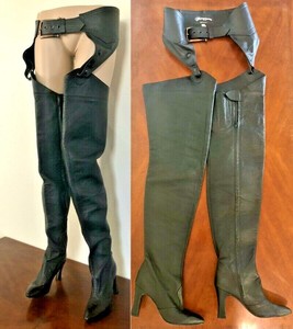 thigh high garter boots