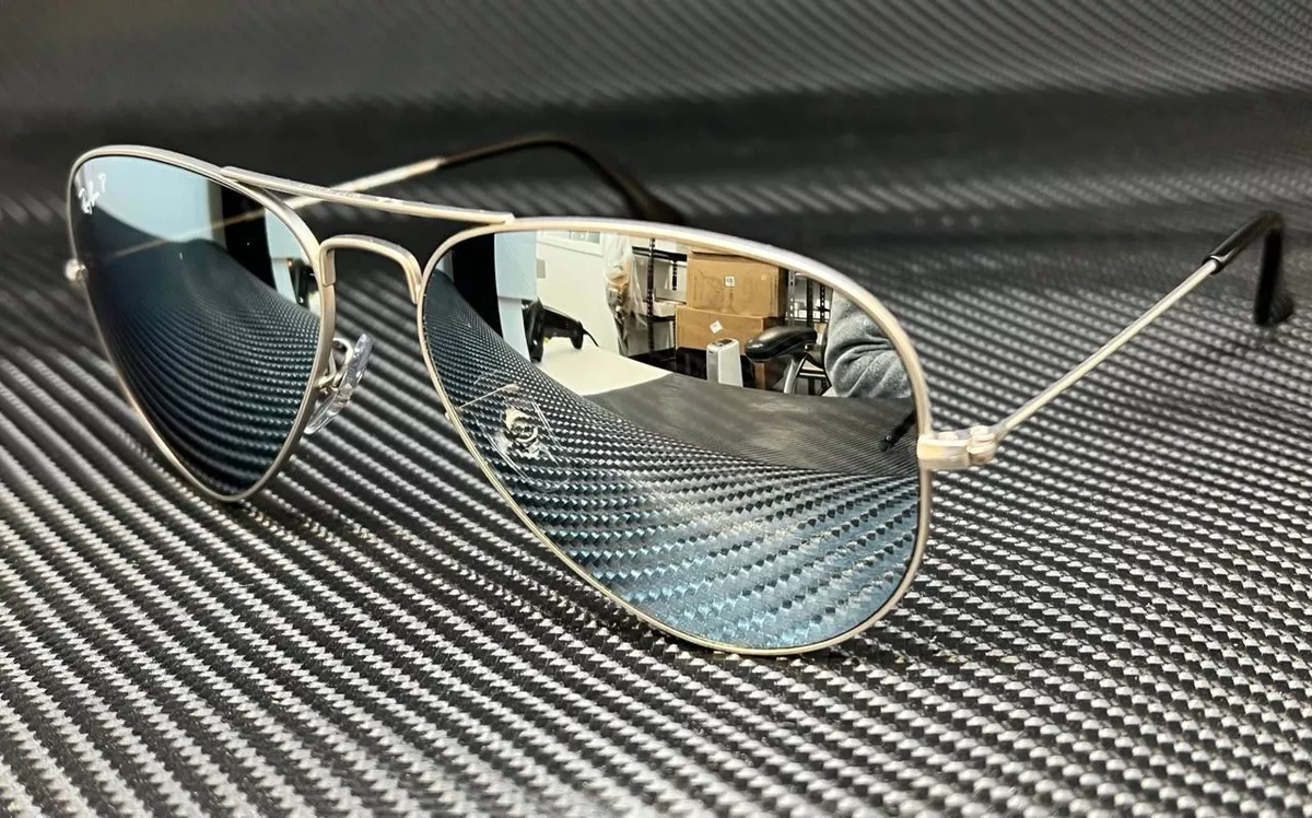 Ray-Ban RB3025 Aviator Mirror 58 Dark Grey & Silver Polarized