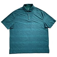 Hickey Freeman Performance Golf Polo Shirt Men 2XL Green AOP Wicking