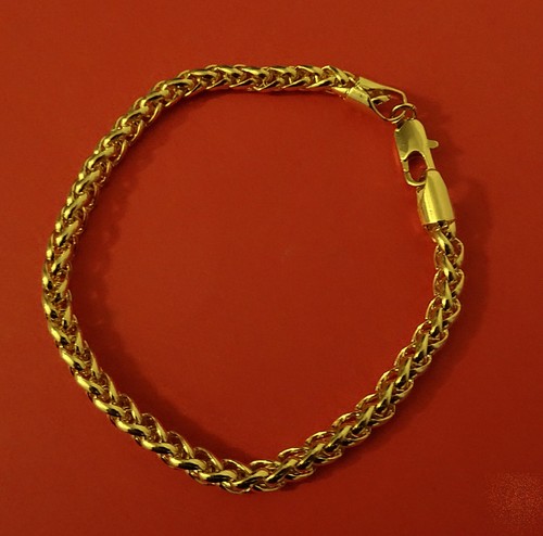 Bracelet Bangle Alliage Doré – Duo De Panthères/tigres – Très Bon état