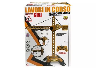 Giocattolo Lavori in Corso Gru Radiocomandata Altezza 72cm Per Bambini  Giaquinto
