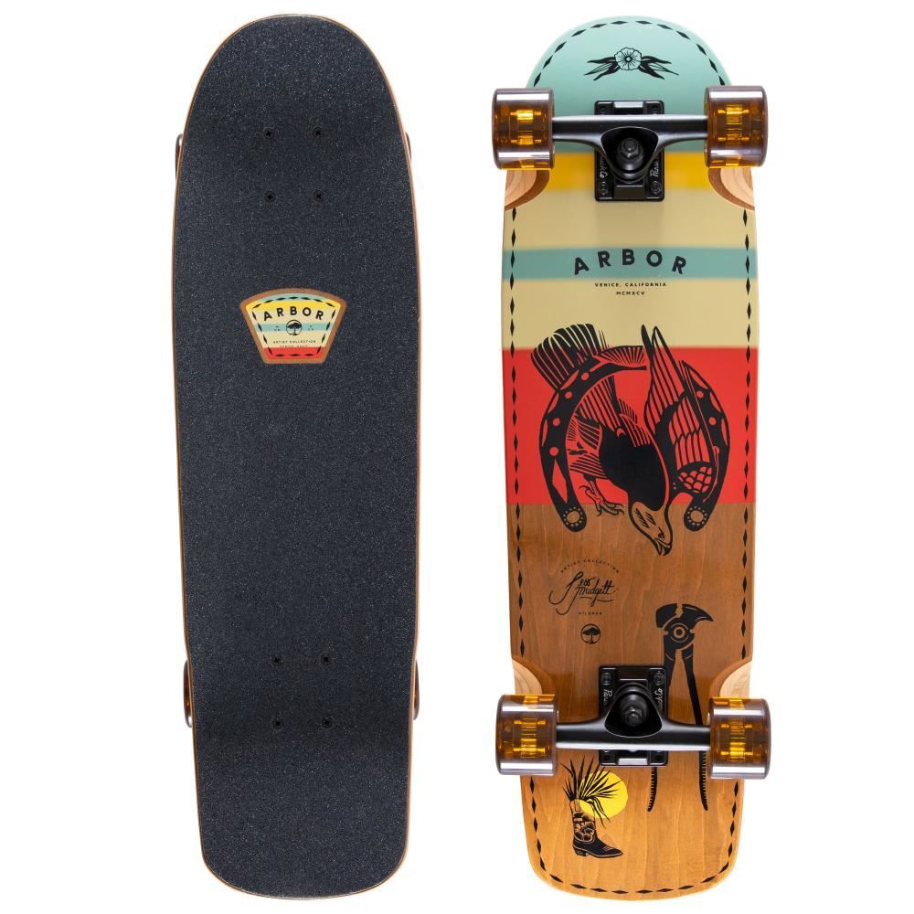 Arbor Cruiser Complete Jess Mudgett Pilsner Complete Longboard - 8.25"" x 28.75""