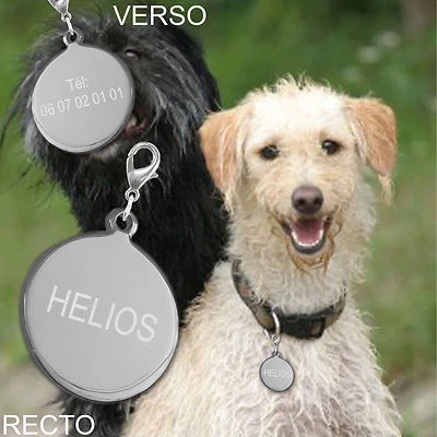 Gravure personnalisable medaille chien - Photo 1/3