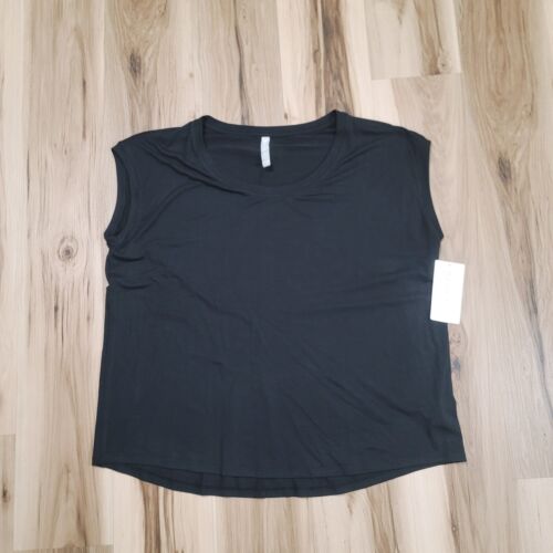 Athleta Cloudlight Stratus Black Breathable Workout Tee Shirt Womens size 1X