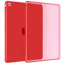 Clear Silicone Rubber Cases Case for Apple iPad Mini 1/2/3 in Red