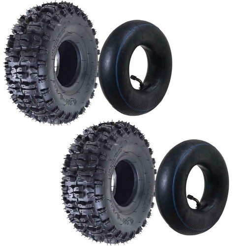 2x 4.10/3.50-4 inch Tire & Tube For 47cc 49cc Mini Kids Quad Bike ATV 4 ...