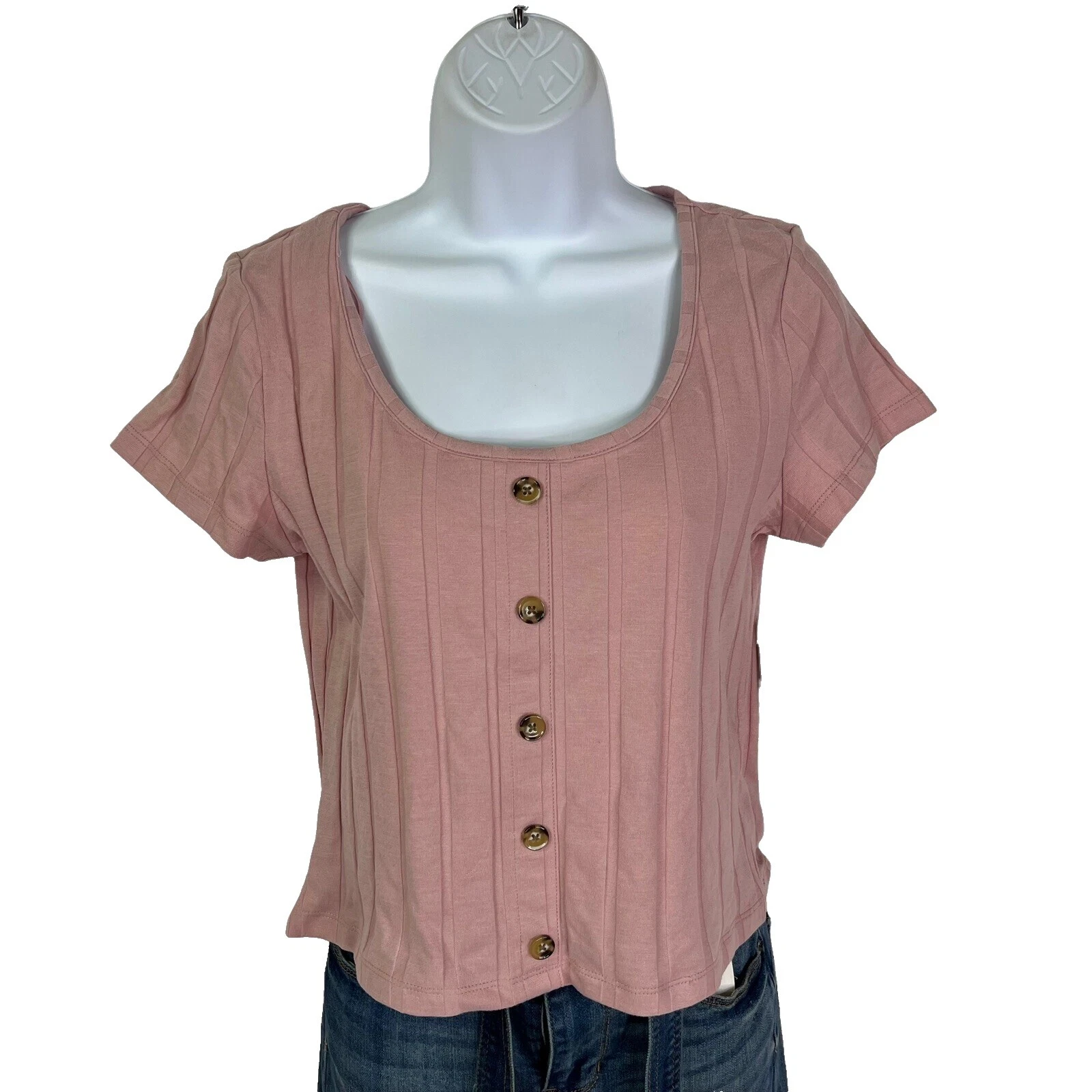 Mistura de Algodão Camiseta PINK Blusas para mulheres