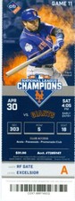 2016 Mets vs Giants Ticket: Michael Conforto & Wilmer Flores HR/Jacob deGrom win