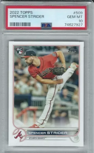 2022 Topps #509    Spencer Strider     Rookie Card   PSA 10 Gem Mint