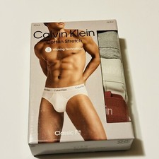 Calvin Klein Men  s XL 3-Pack Cotton Stretch Hip Briefs Classic CK Underwear New