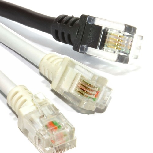 High Speed RJ11 Cable ADSL 2+/Fibre BT/EE/Talk Broadband 1m/2m/3m/4m/5m ...