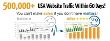 Website Traffic 500,000+ Targeted Webpage Traffic from Interested Buyers!