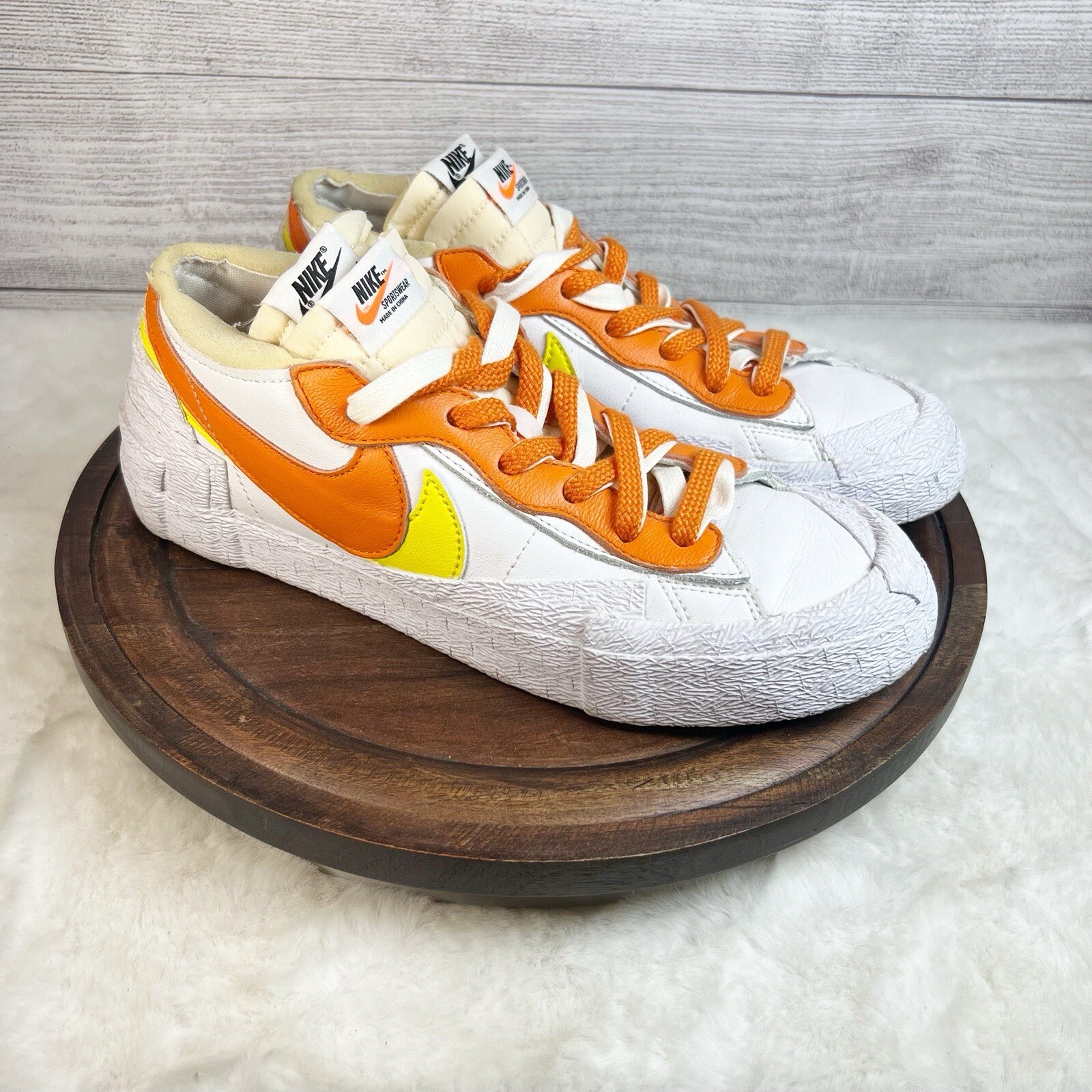 SACAI X NIKE Nike sacai x Blazer Low Magma Orange DD1877 100 Uomo Taglia 7 5