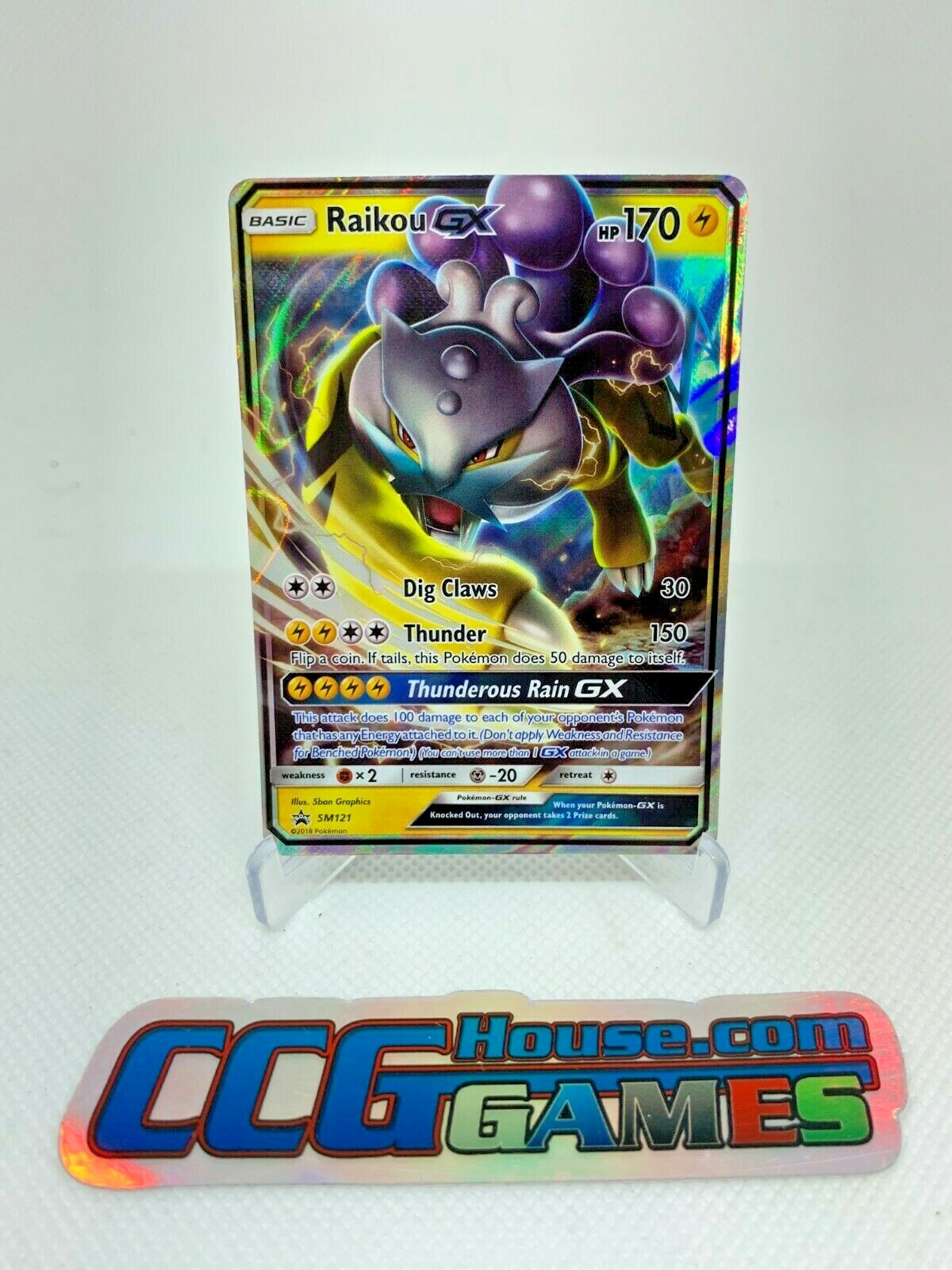Raikou GX SM121 Black Star Promo Pokemon Holo Foil *CCGHouse* RB