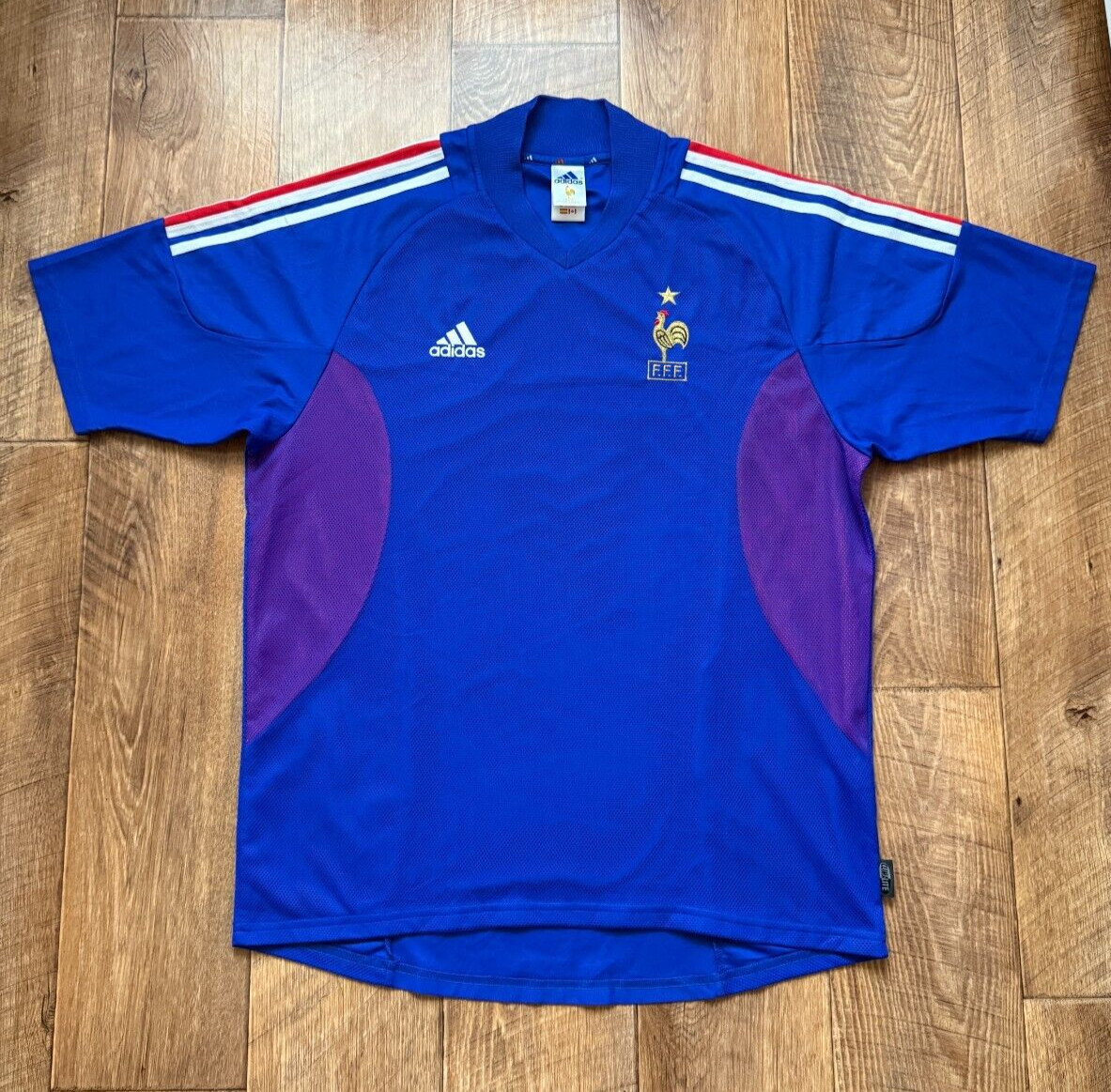 France 2002 2004 Vintage Home Jersey Football Shirt Soccer Jersey Adidas Men's L