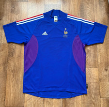France 2002 2004 Vintage Home Jersey Football Shirt Soccer Jersey Adidas Men's L