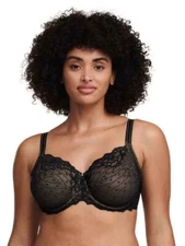 NWOT CHANTELLE BLACK SIZE 40H RIVE GAUCHE FULL COVERAGE UW BRA 32810 C32810