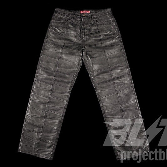 SS23 Supreme Patchwork Leather 5-Pocket Jean Pants Size 30 | eBay