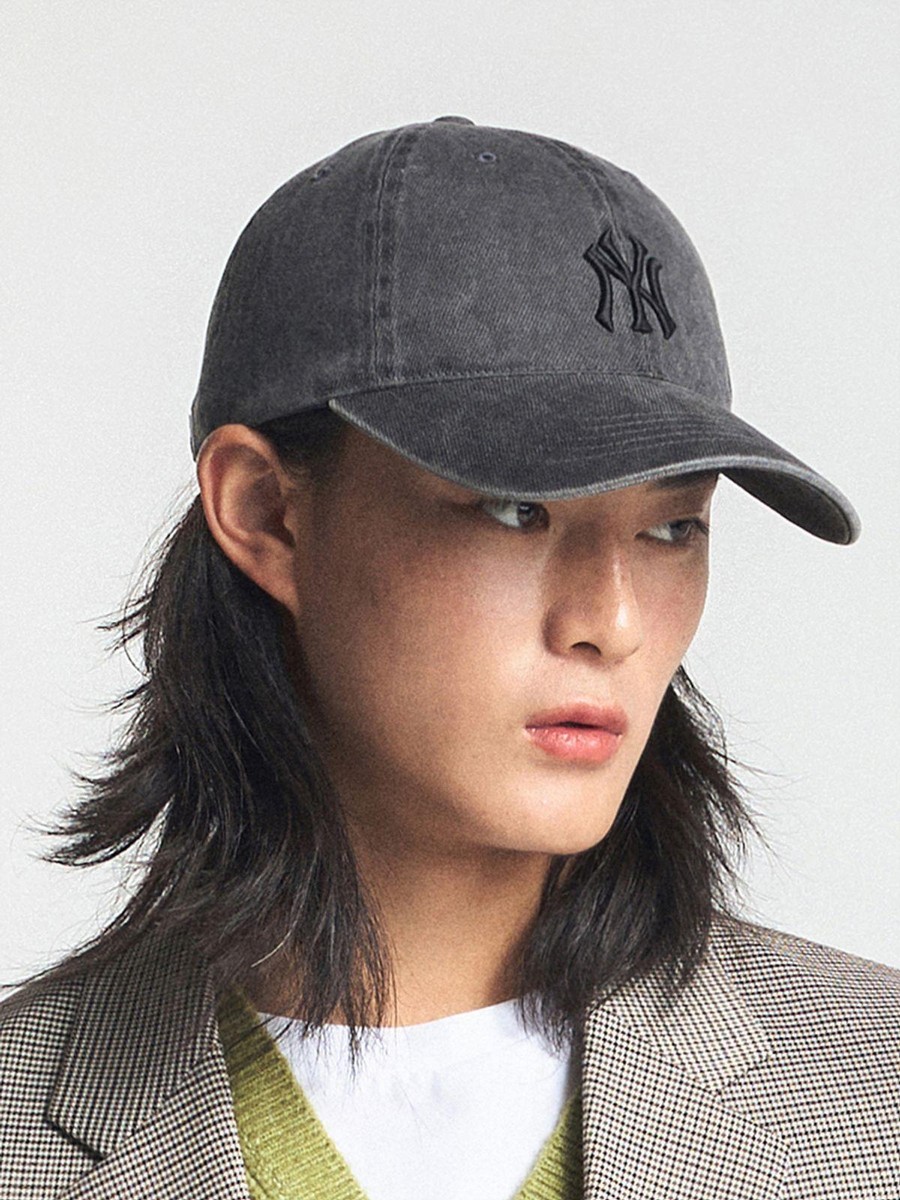 MLB公式 キャップ Basic Washing Unstruck Ball Cap NY Genuine MLB Basic Washing Washing Unstruck Ball Cap NY (D