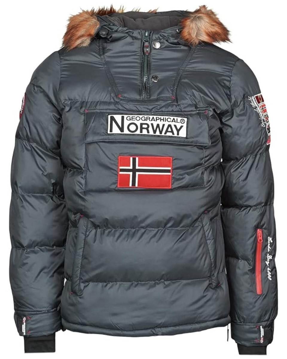 Jacket Geographical Norway Brice Parka Jacket Polyamide Grey UK