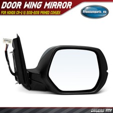 Electric Wing Mirror Drivers Side for Honda CR-V IV 2012-2018 Primed Convex   
