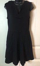 womens small dress new york and company black dress sleeveless A Line Classy
