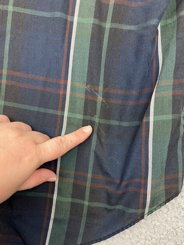 Vintage Ely Cattleman Western Shirt XL Tall Long Sleeve Pearl Snap Plaid Blue - Picture 12 of 14