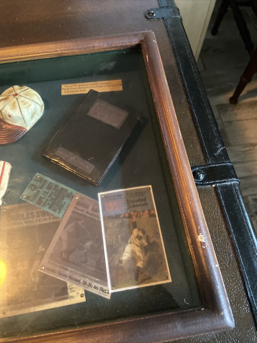 History of Baseball Vintage Shadow Box Collectible Baseball
