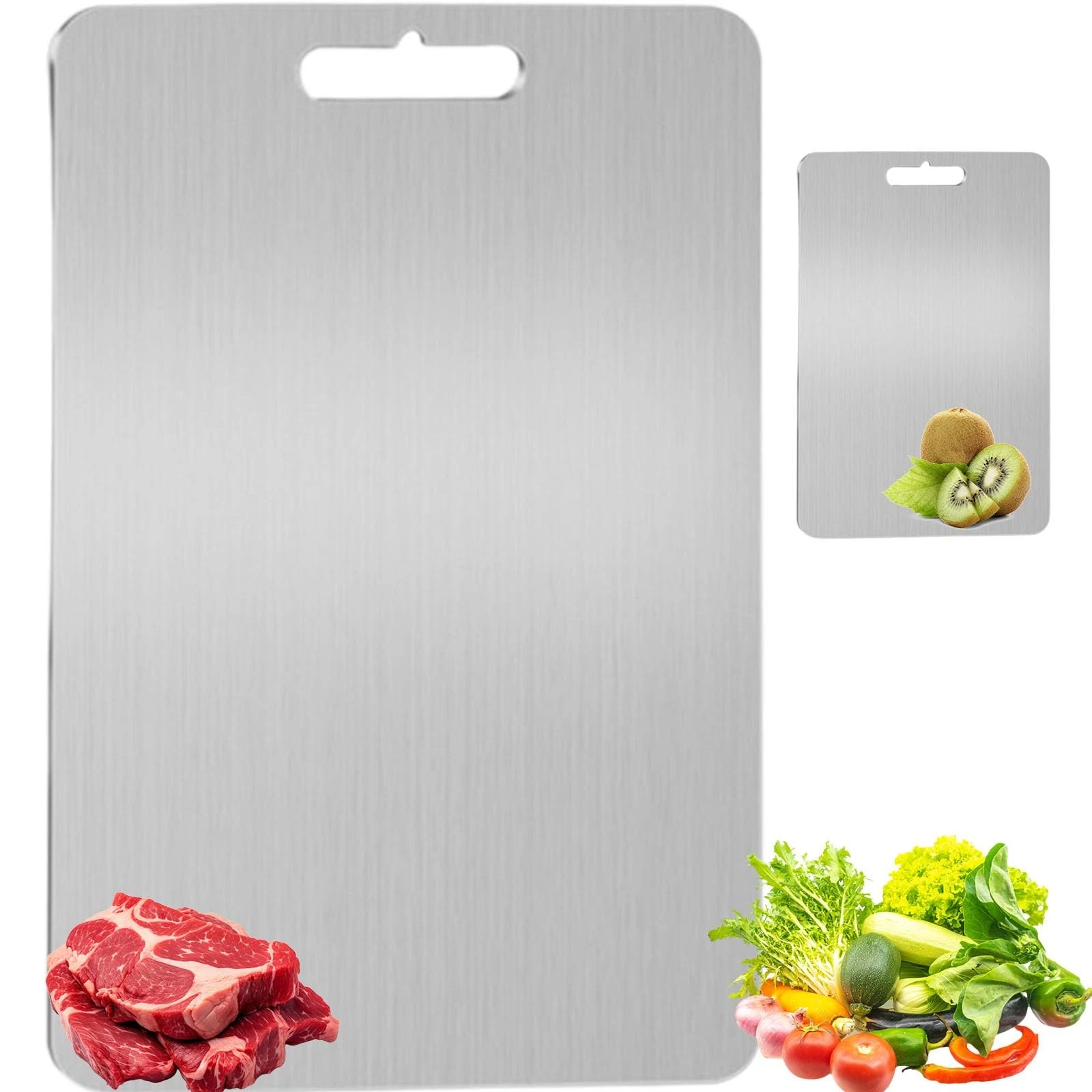 Katori Titanium Cutting Board, Dishwasher Safe Chopping Boards with Handle, R...