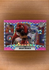 2025 Panini Mosaic - Bang! Brian Branch #13 Mosaic Pink Fluorescent Prizm