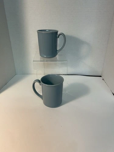 2 Vintage Corning Ware Coffee Mugs Cups Light Blue