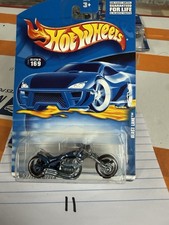 Hot Wheels 2001 Mainline Blue Card # 169 Blast Lane Dark Blue